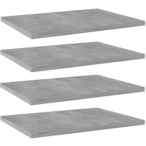 Estante estantería 4uds contrachapada gris hormigón 40x30x1,5cm vidaXL