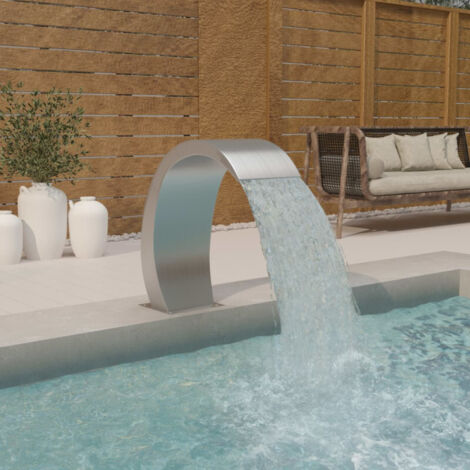 Fuente de piscina de acero inoxidable 304 22x60x70 cm vidaXL