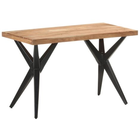 Mesa de comedor de madera maciza de acacia 120x60x76 cm vidaXL