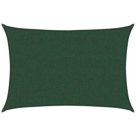 Toldo de vela verde oscuro HDPE 160 g/m² 4x5 m vidaXL