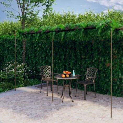 Pérgola de jardín marrón antiguo 6x3x2,5 m hierro vidaXL (1/5)
