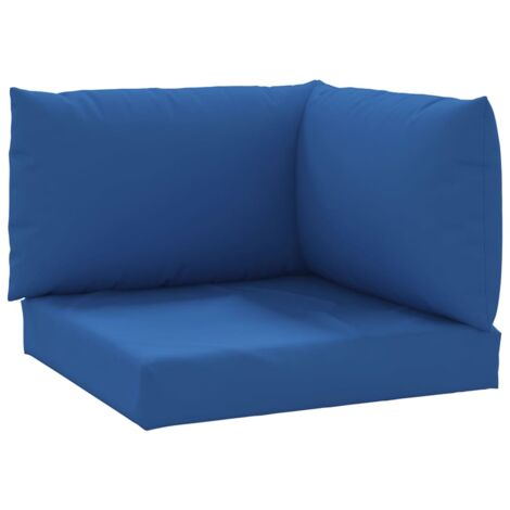 Cojines para palets 3 unidades tela Oxford azul vidaXL
