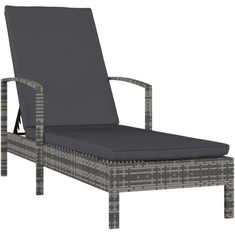 Mesa de comedor para jardín ratán sintético gris 180x70x73 cm vidaXL