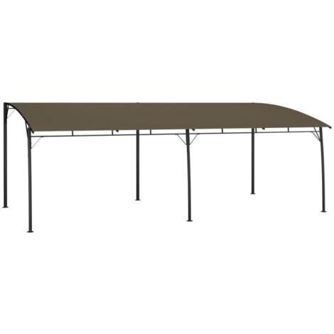 Toldo parasol de jardín gris taupe 6x3x2,55 m vidaXL