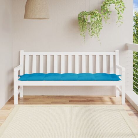 Cojín de banco de jardín tela Oxford azul 180x50x7 cm vidaXL