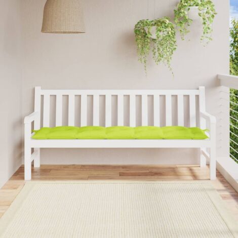 Cojín de banco de jardín tela Oxford verde claro 180x50x7 cm vidaXL