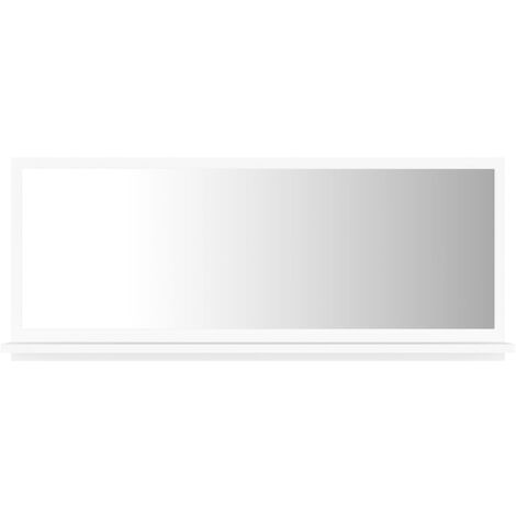 Espejo de baño madera contrachapada blanco 90x10,5x37 cm vidaXL