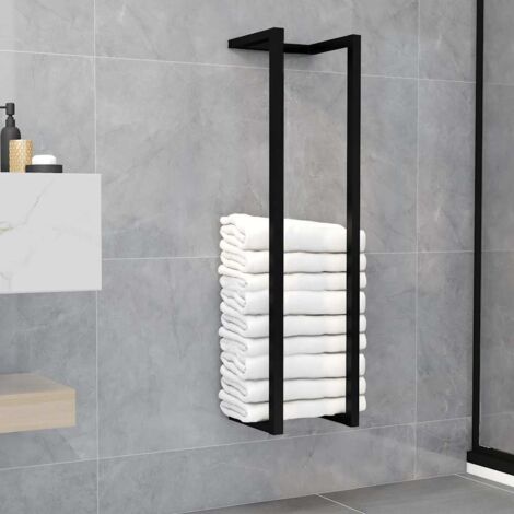 Toallero de hierro negro 25x20x95 cm vidaXL