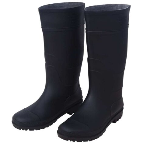 vidaXL Botas de agua negras talla 44 - Negro