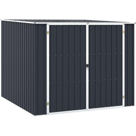 Cobertizo de jardín acero galvanizado antracita 195x198x159 cm vidaXL