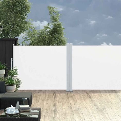 Toldo lateral retráctil para patio color crema 170x1200 cm vidaXL
