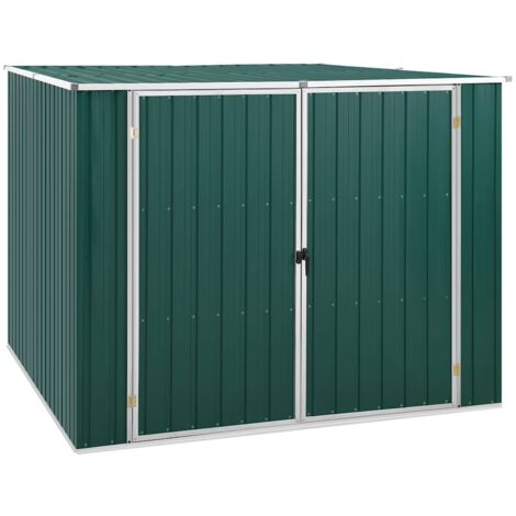 Cobertizo de jardín acero galvanizado verde 195x198x159 cm vidaXL
