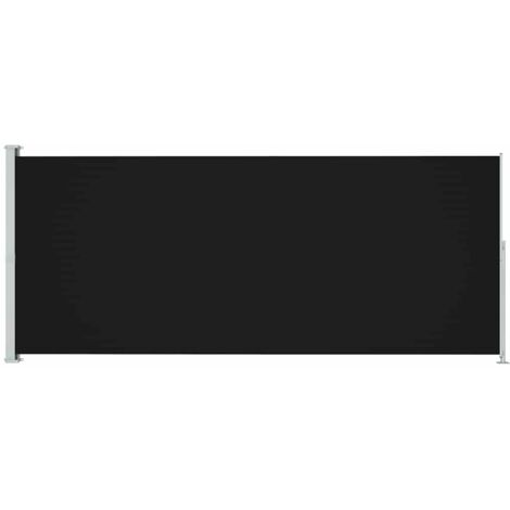 Toldo lateral retráctil para patio negro 220x500 cm vidaXL