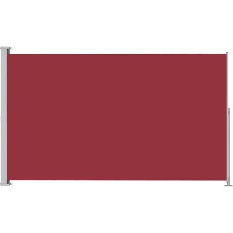 Toldo lateral retráctil para patio rojo 220x300 cm vidaXL