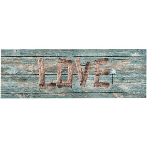 Alfombra de cocina lavable Love 60x300 cm vidaXL