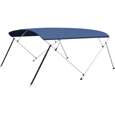 Toldo Bimini de 4 arcos azul marino 243x(230-244)x137 cm vidaXL