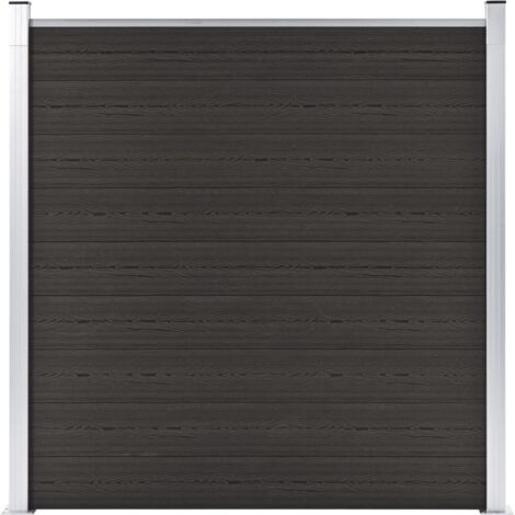 Panel de valla WPC negro 180x186 cm vidaXL