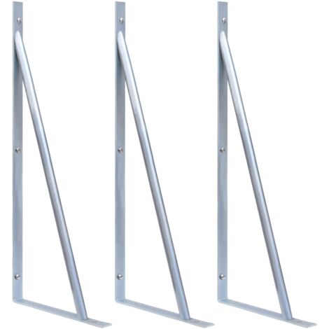 Soportes para postes de valla 3 unidades acero galvanizado vidaXL