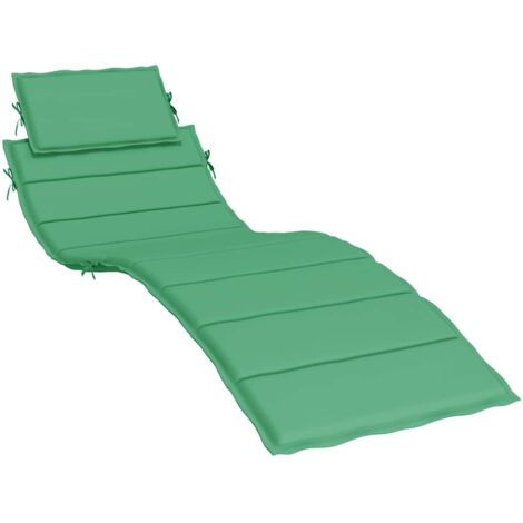 Cojín de tumbona de tela Oxford verde 186x58x4 cm vidaXL