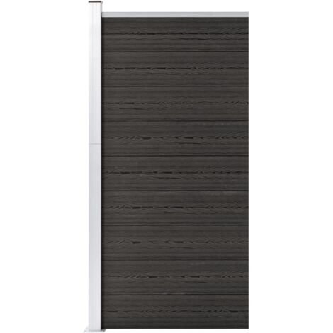Panel de valla WPC gris 95x186 cm vidaXL