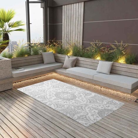 Alfombra exterior ARAKIL PP gris claro 160x230 cm vidaXL