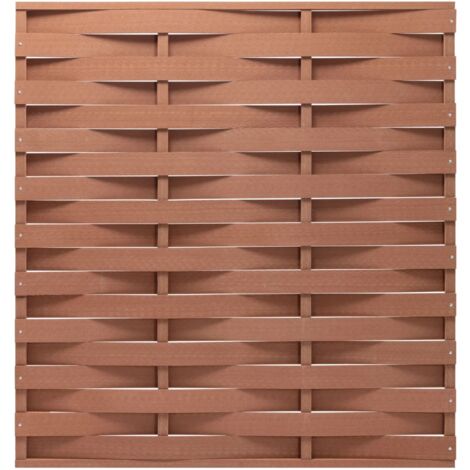 main image of "vidaXL Panel de valla WPC marrón 170x180 cm - Marrón"