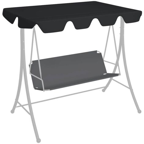 Dosel de repuesto columpio de jardín negro 188/168x145/110 cm vidaXL