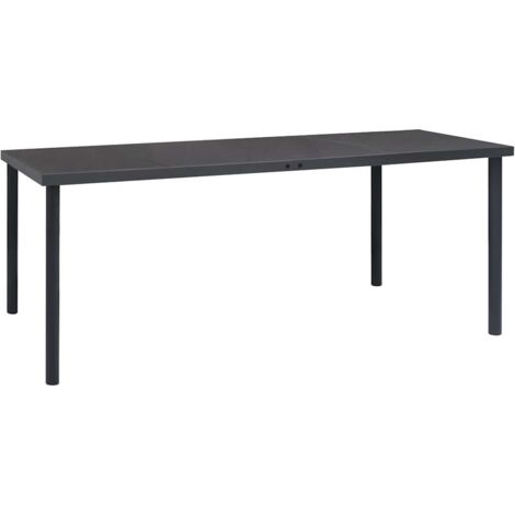 Mesa de comedor de jardín acero gris antracita 190x90x74 cm vidaXL