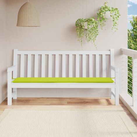 Cojín de banco de jardín tela Oxford verde claro 200x50x4 cm vidaXL