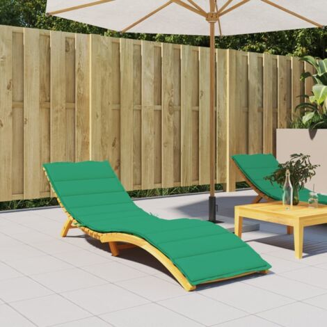 Cojín de tumbona de tela Oxford verde 200x70x3 cm vidaXL