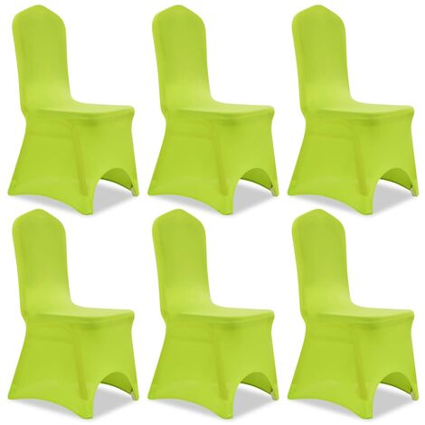 Funda de silla elástica 6 unidades verde vidaXL