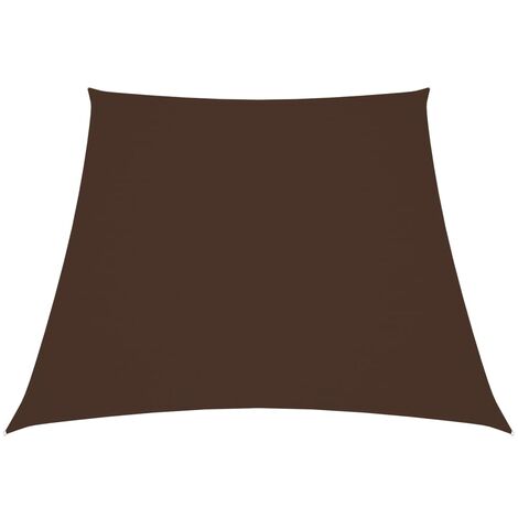 Toldo de vela trapezoidal de tela oxford marrón 2/4x3 m vidaXL
