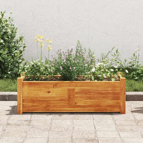 Arriate de madera de acacia 76x27,6x25 cm vidaXL