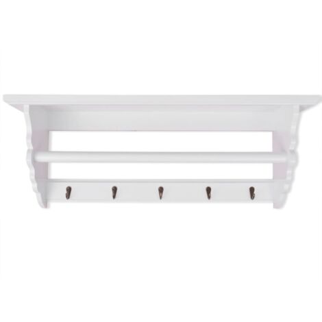 Perchero estilo barroco MDF blanco vidaXL