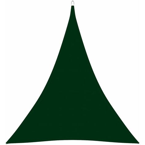 Toldo de vela triangular tela Oxford verde oscuro 4x5x5 m vidaXL
