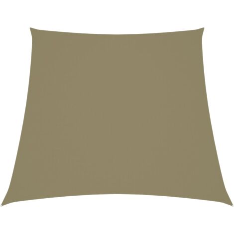 Toldo de vela trapezoidal de tela oxford beige 2/4x3 m vidaXL