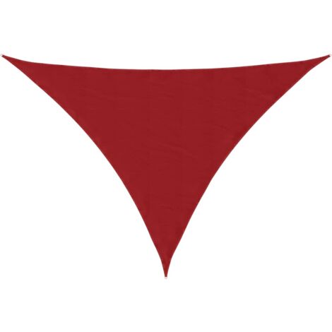Toldo de vela triangular tela Oxford rojo 4x5x5 m vidaXL