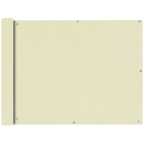 Toldo para balcón tela oxford 90x600 cm crema vidaXL