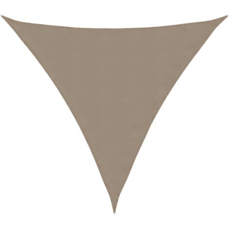 Toldo de vela triangular tela Oxford gris taupe 5x5x5 m vidaXL