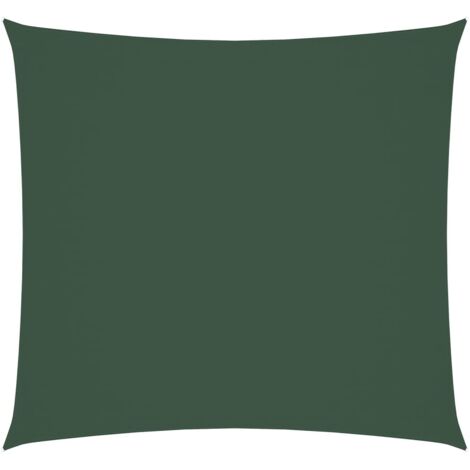 Toldo de vela cuadrado tela Oxford verde oscuro 7x7 m vidaXL