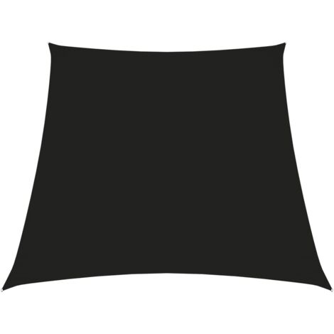 Toldo de vela trapezoidal de tela oxford negro 2/4x3 m vidaXL