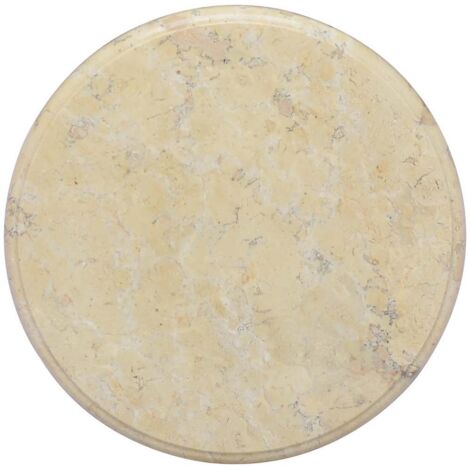 Tablero para mesa mármol color crema Ø40x2,5 cm vidaXL