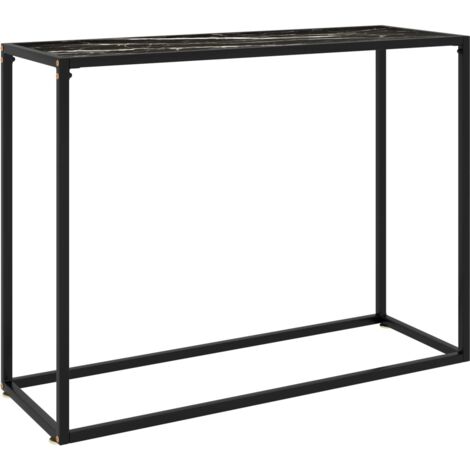 Mesa consola vidrio templado negro 100x35x75 cm vidaXL
