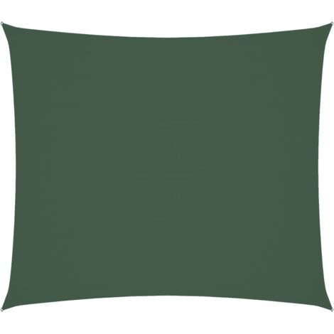 Toldo de vela rectangular tela Oxford verde oscuro 2x2,5 m vidaXL