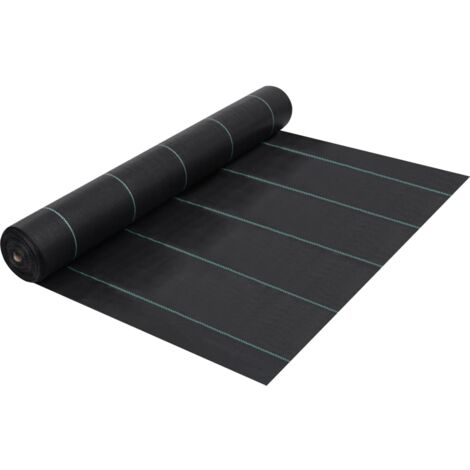 Estera de control de malezas y raíces PP negro 1x100 m vidaXL