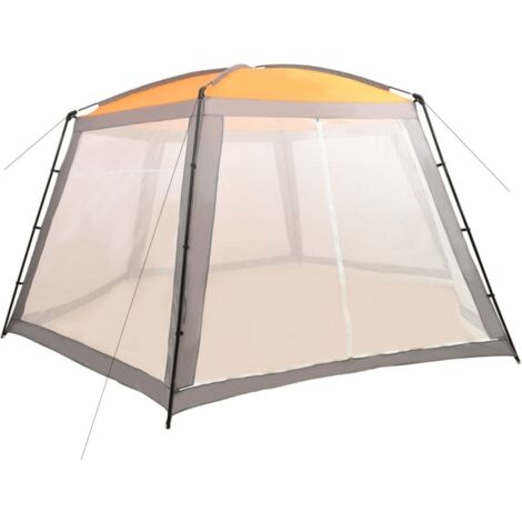 Carpa para piscina de tela gris 660x580x250 cm vidaXL