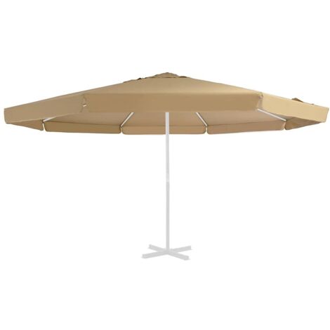 Tela de repuesto para sombrilla gris taupe 515 cm vidaXL