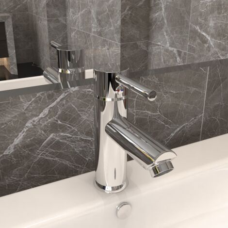 Grifo para lavabo de baño acabado cromado 130x176 mm vidaXL