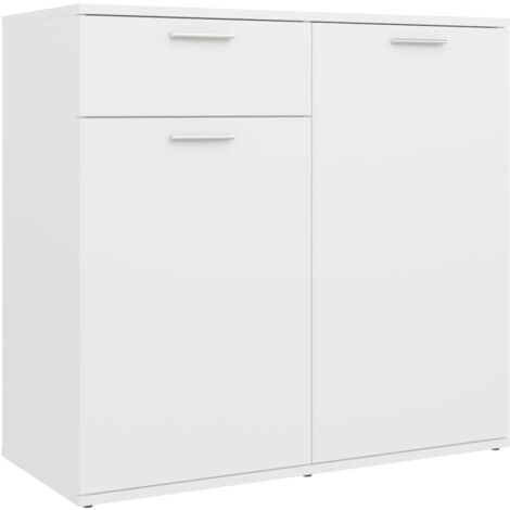 Aparador de madera contrachapada blanco 80x36x75 cm vidaXL