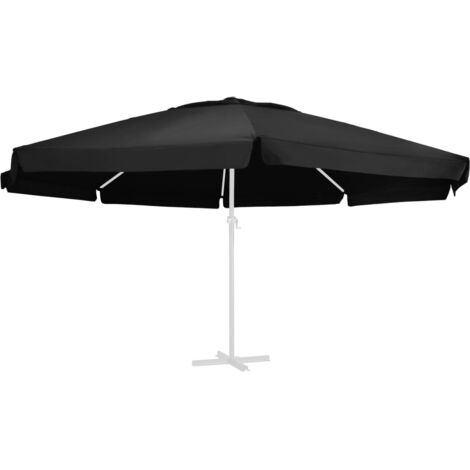 Tela de repuesto para sombrilla negra 610 cm vidaXL